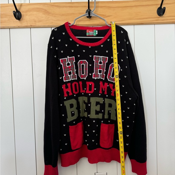 Spencer’s Ugly Sweater Christmas Party Hold My Beer Knit Plus - Picture 9 of 9